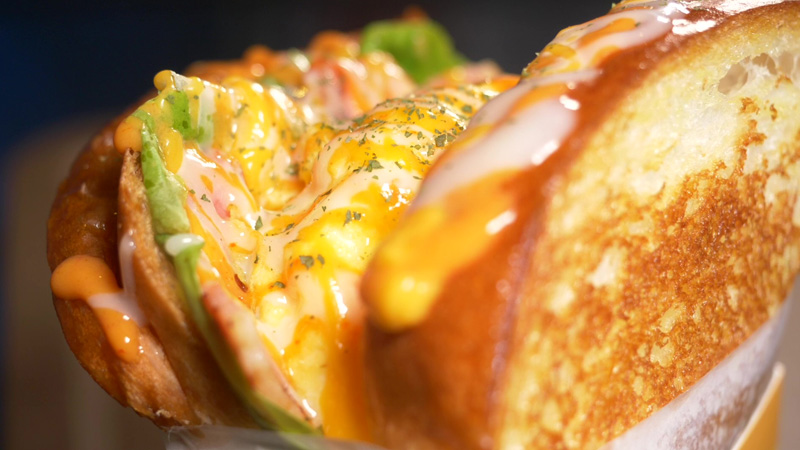 TEgg42ダブルチーズベーコントースト女子駅前ガイドイーグルテレビ渋谷tegg42たまごサンドイッチ専門店インスタ映え