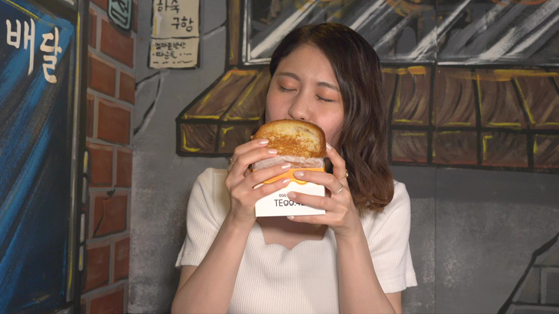 TEgg.42食べ歩き渋谷店ダブルチーズベーコントースト丸岡雅子